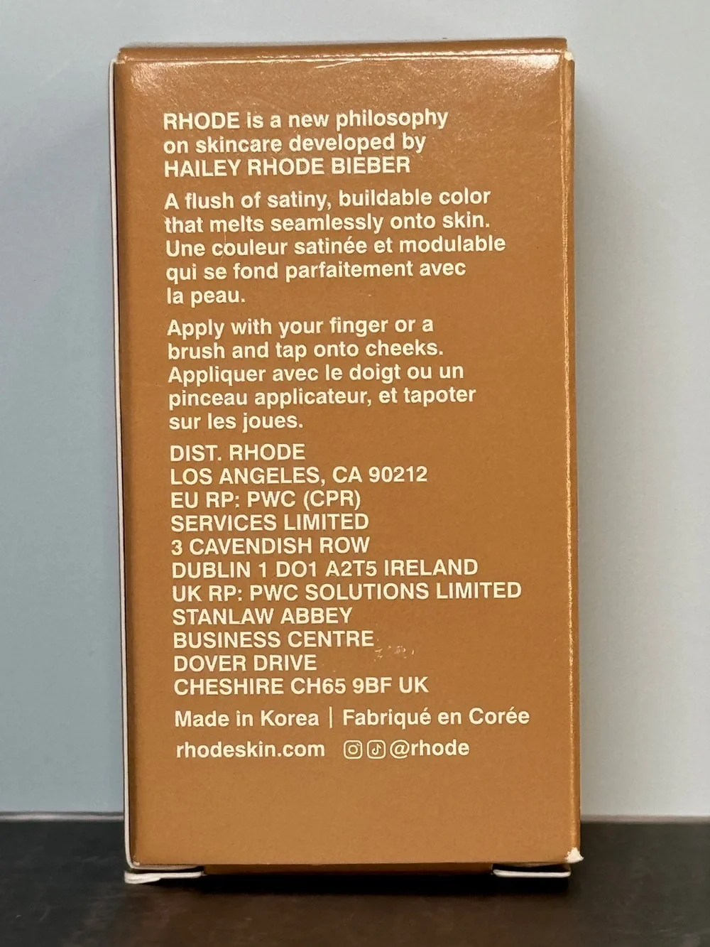 rhode Pocket Blush Buildable Hydrating Cream Blush (juice box) NIB 5.3 g/0.18 oz